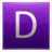 Letter D violet Icon